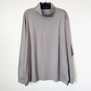 The Territory Ahead 1/4 Zip Pullover Shirt Mens XL Gray Pima Cotton